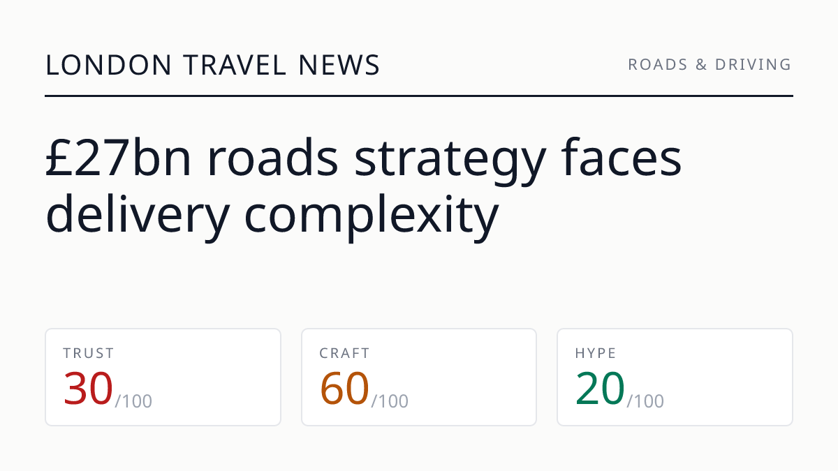 £27bn roads strategy faces delivery complexity