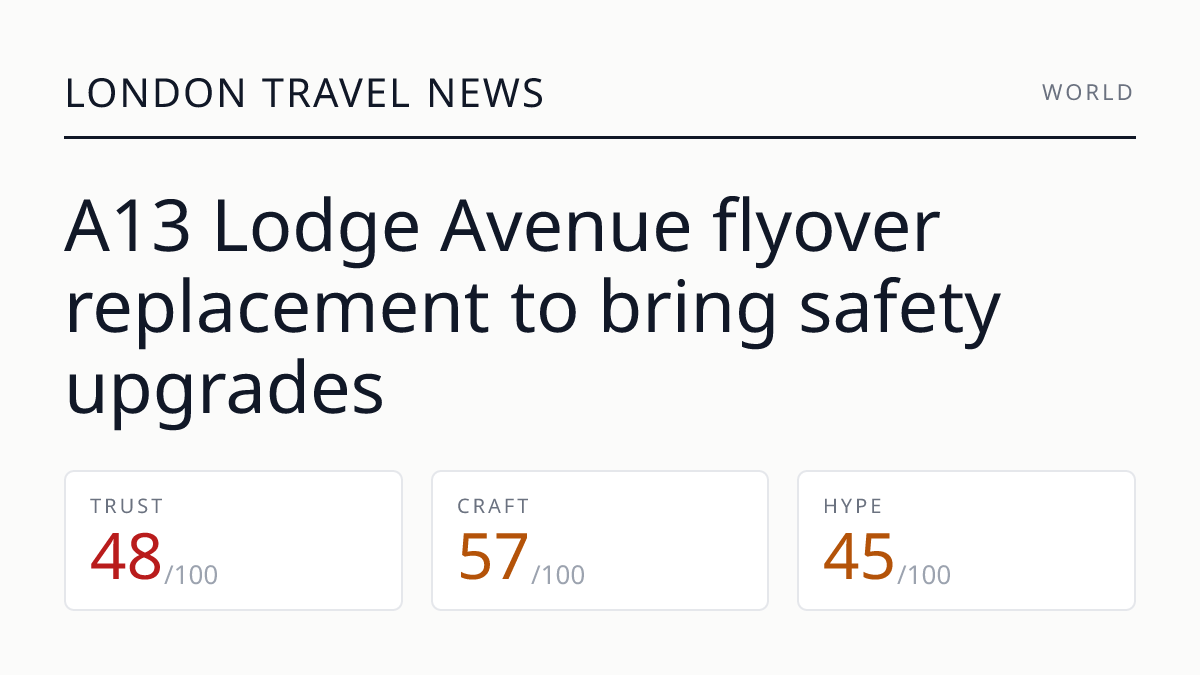 A13 Lodge Avenue flyover replacement to bring safety upgrades