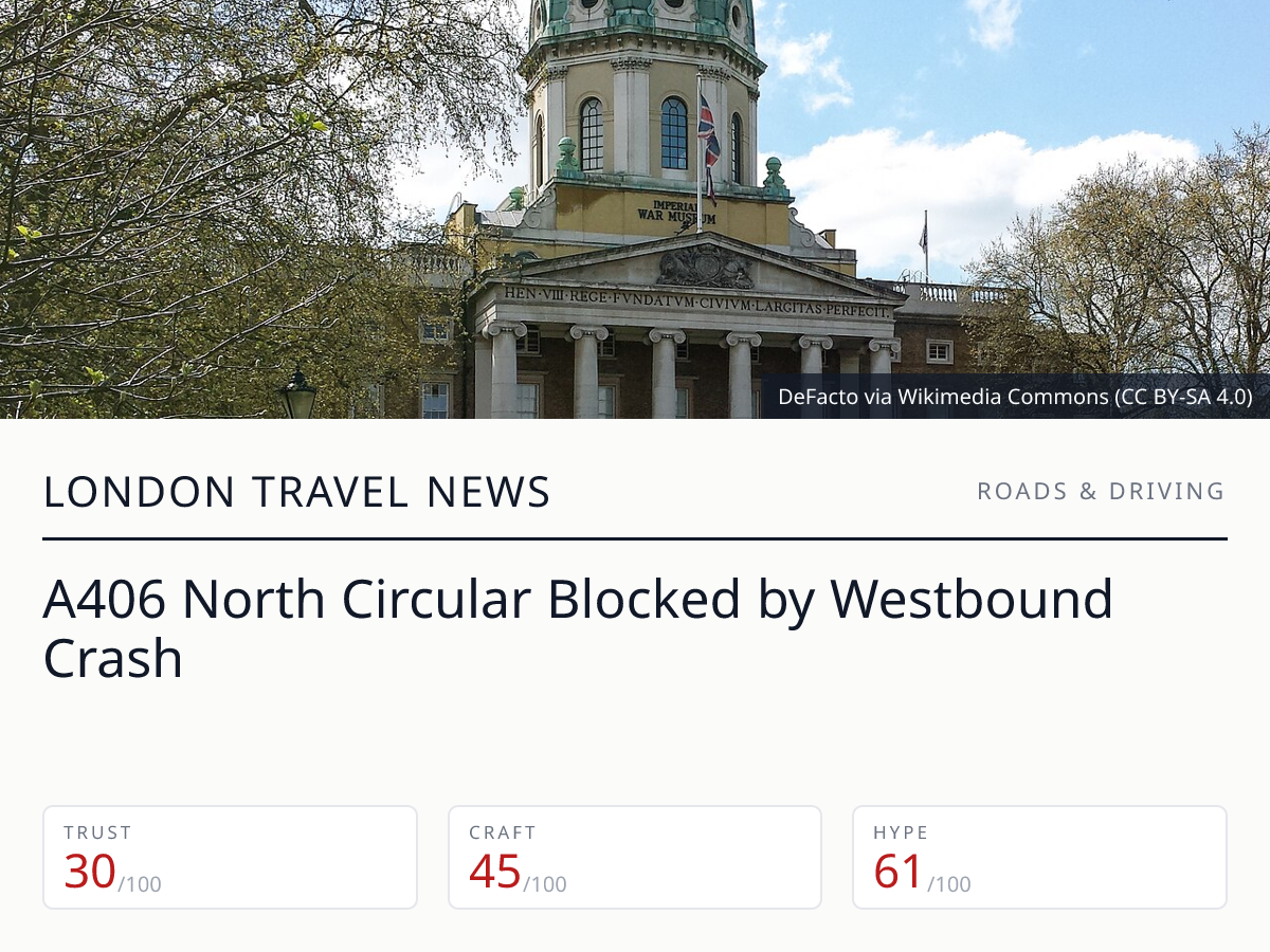 A406 North Circular Crash | London Travel News