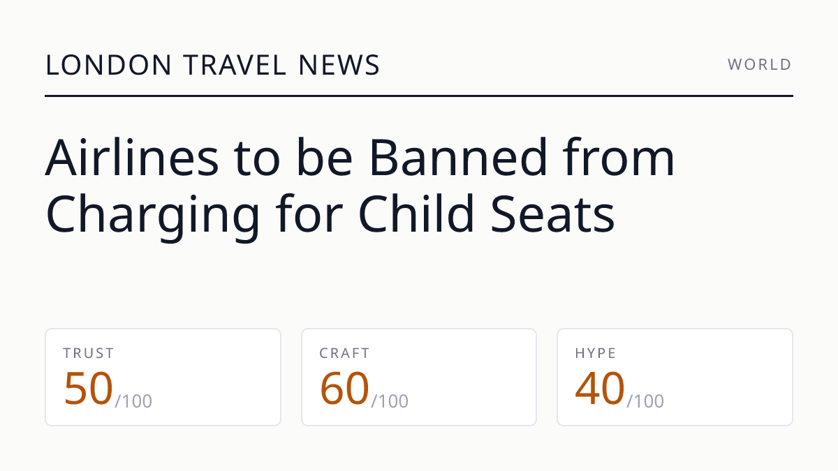Airlines to be Banned from Charging for Child Seats