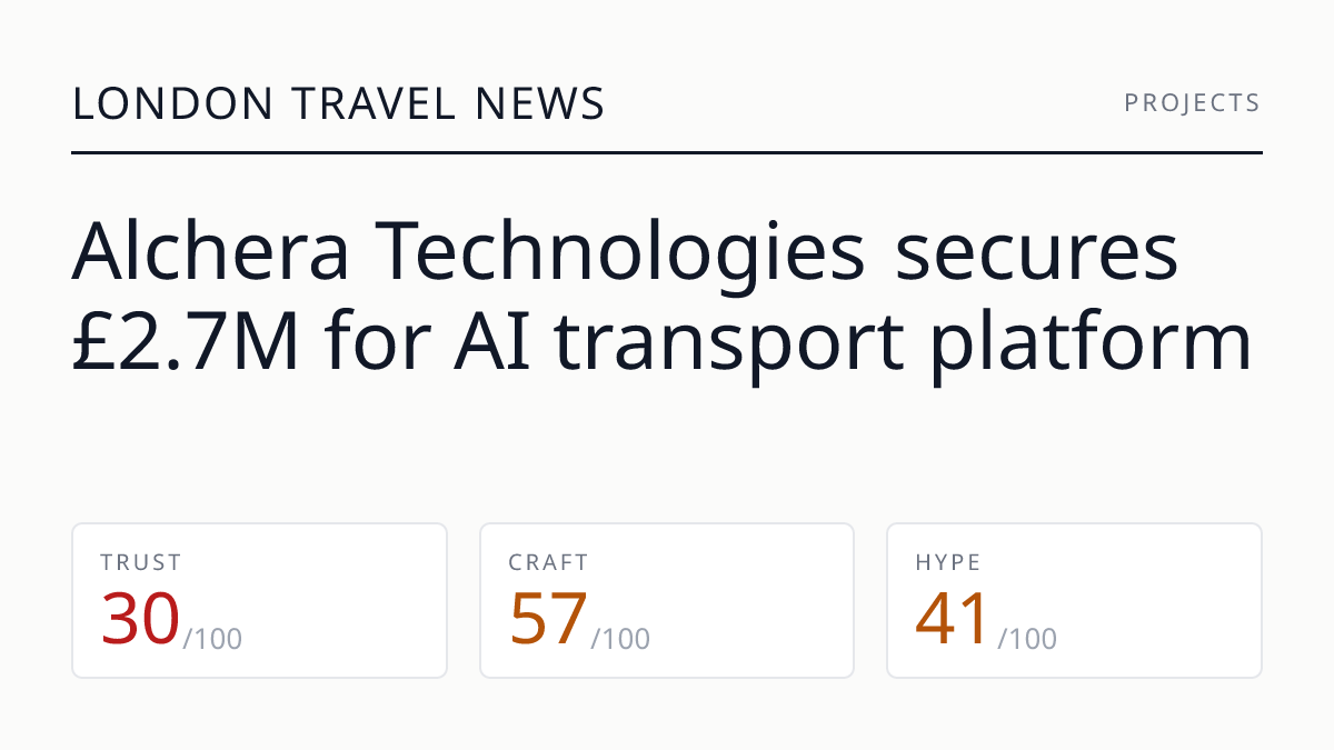 Alchera Technologies secures £2.7M for AI transport platform