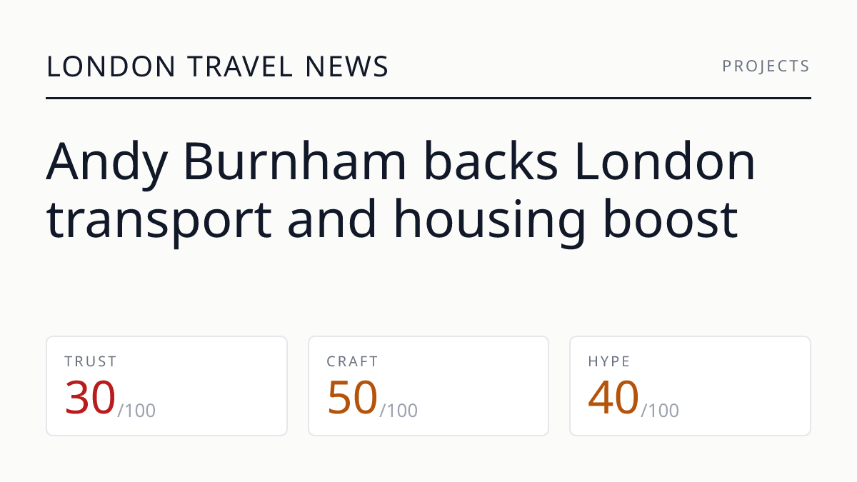 Andy Burnham backs London transport and housing boost