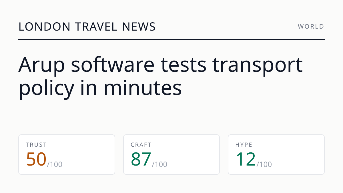 Arup software tests transport policy in minutes