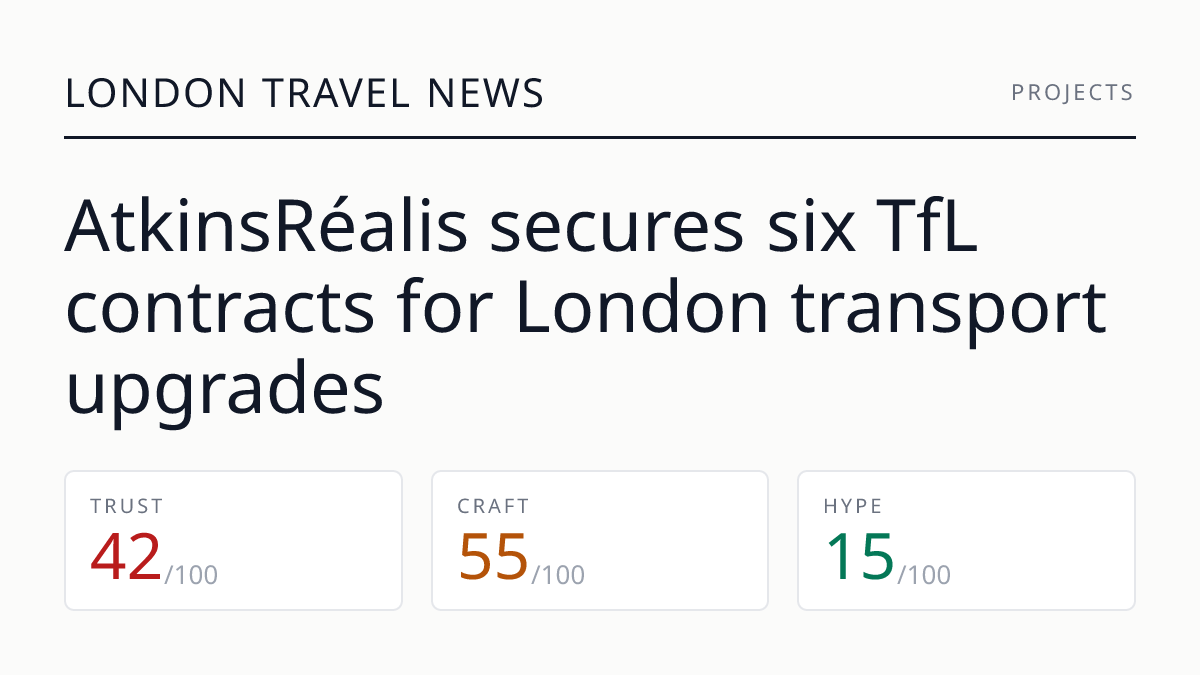 AtkinsRéalis secures six TfL contracts for London transport upgrades