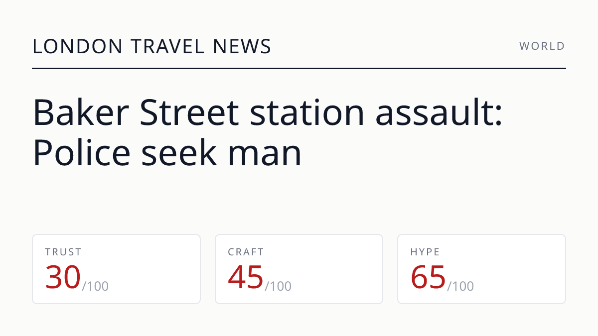 Baker Street station assault: Police seek man