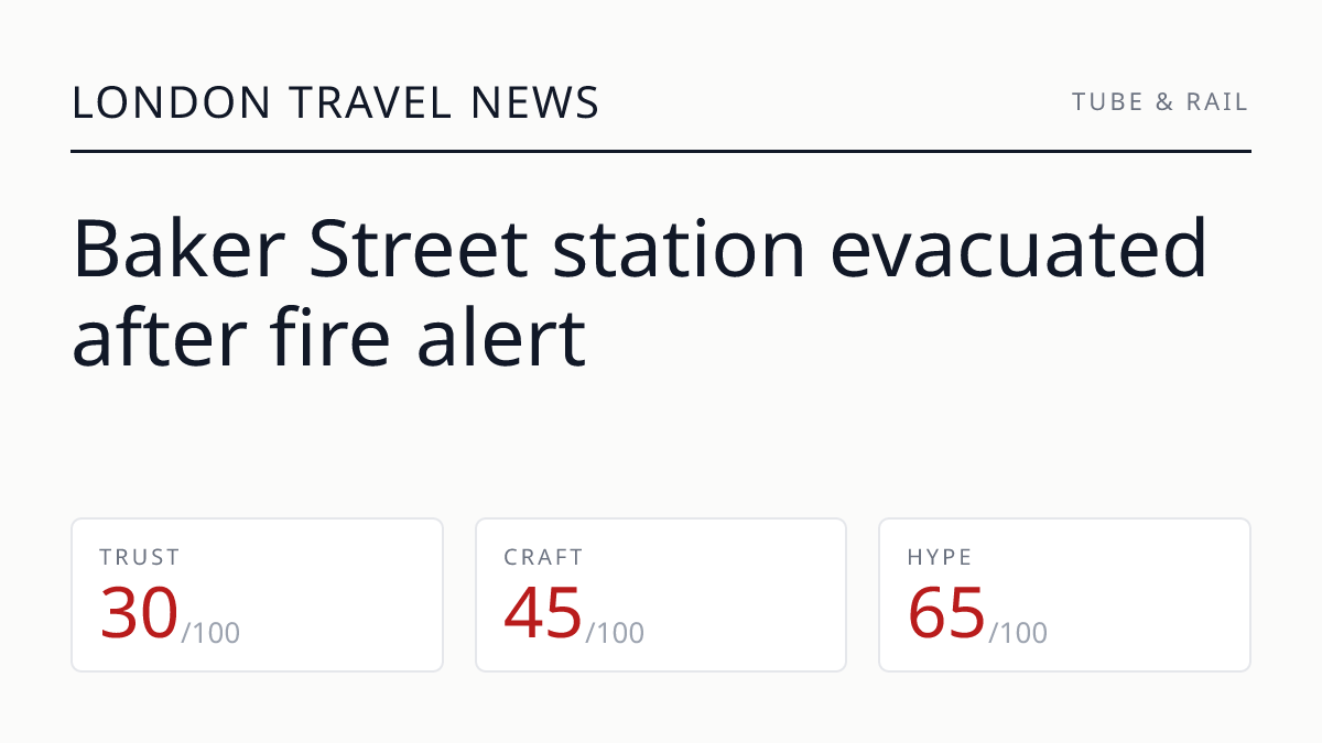 Baker Street station evacuated after fire alert