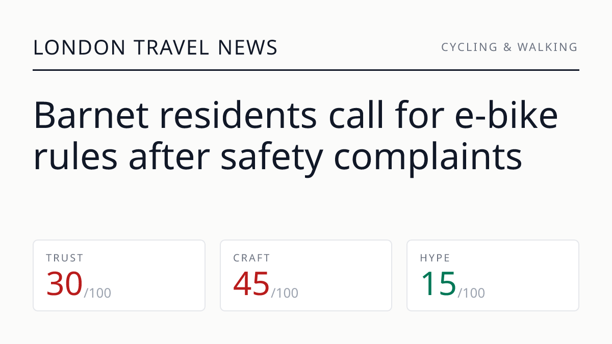 Barnet residents call for e-bike rules after safety complaints