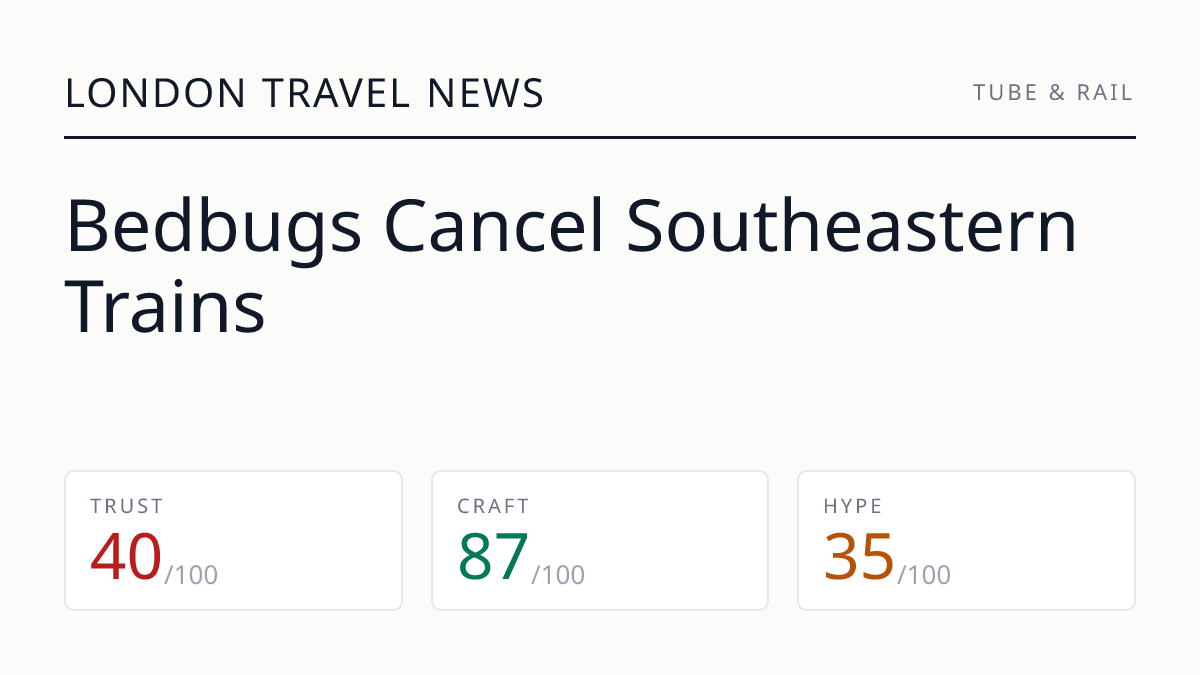 Bedbugs Cancel Southeastern Trains