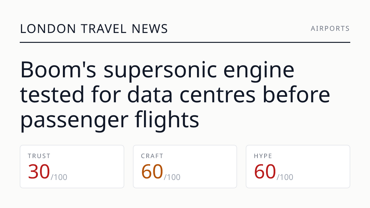 Boom's supersonic engine tested for data centres before passenger flights