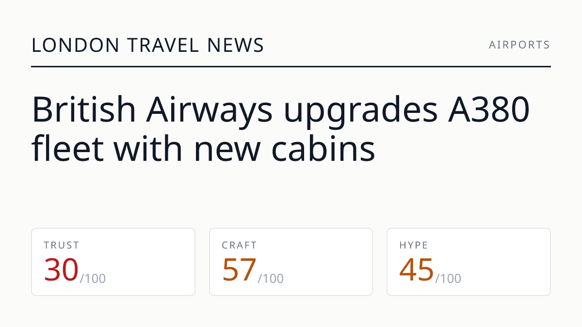 British Airways upgrades A380 fleet with new cabins