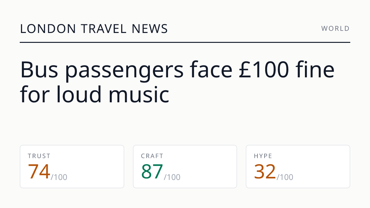 Bus passengers face £100 fine for loud music