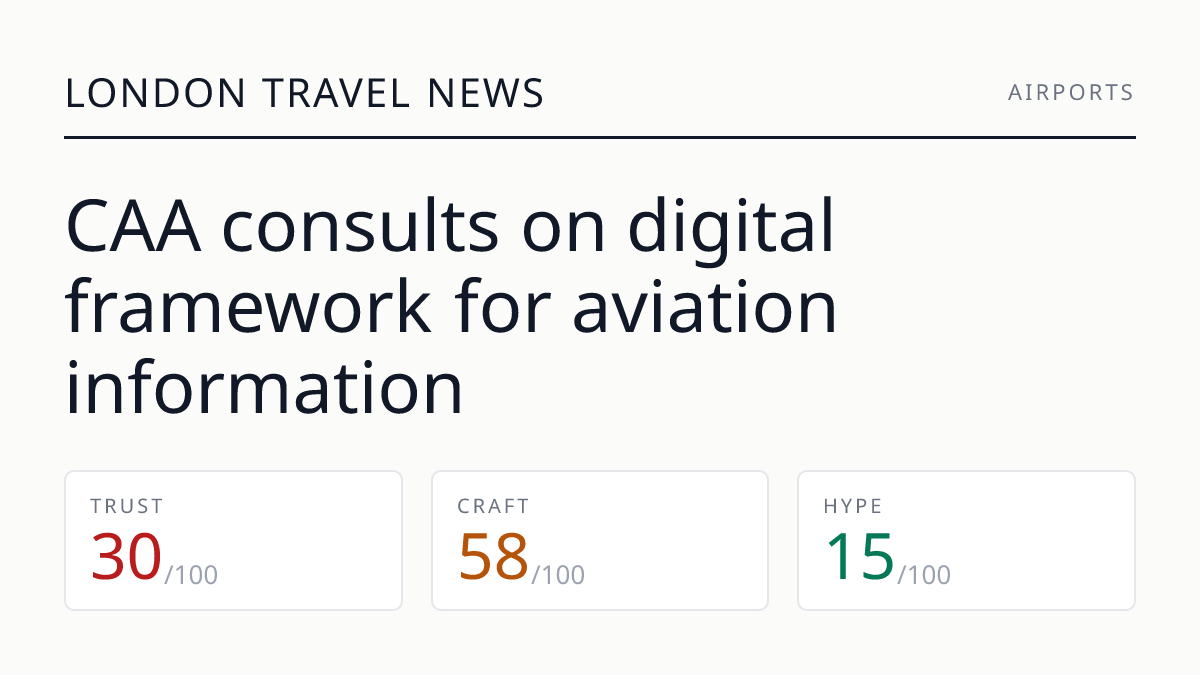 CAA consults on digital framework for aviation information