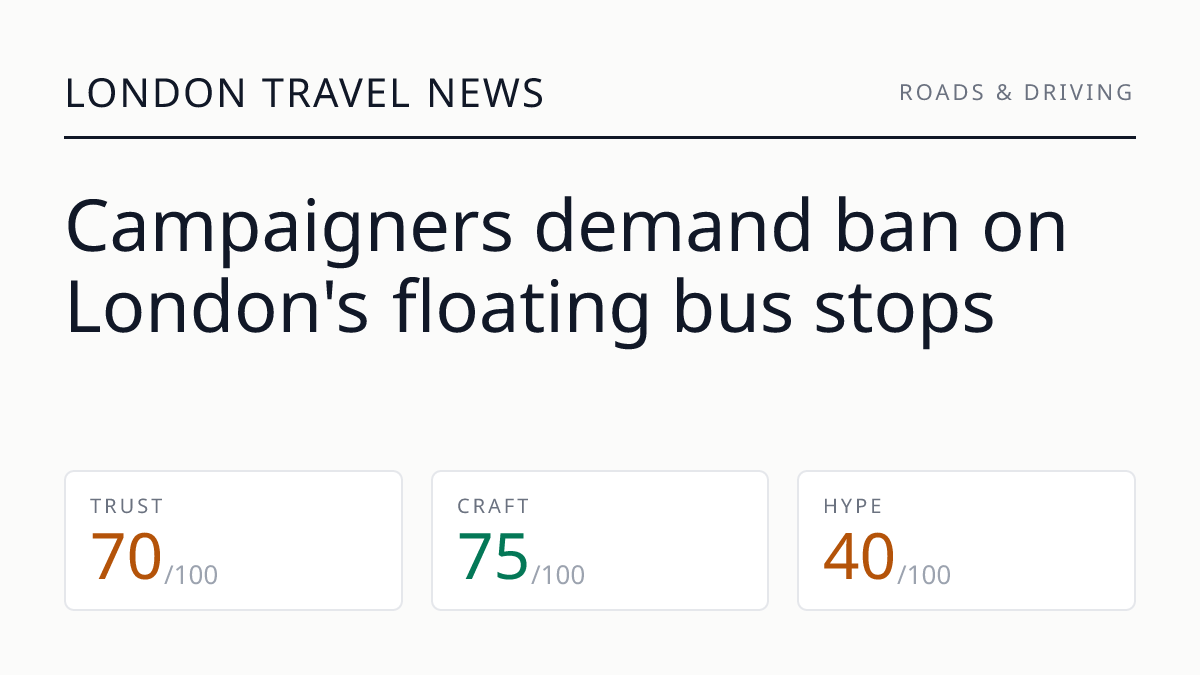 Campaigners demand ban on London's floating bus stops