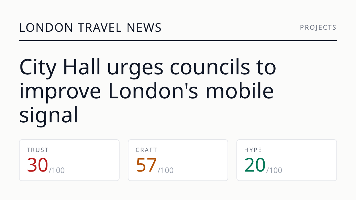 City Hall urges councils to improve London's mobile signal