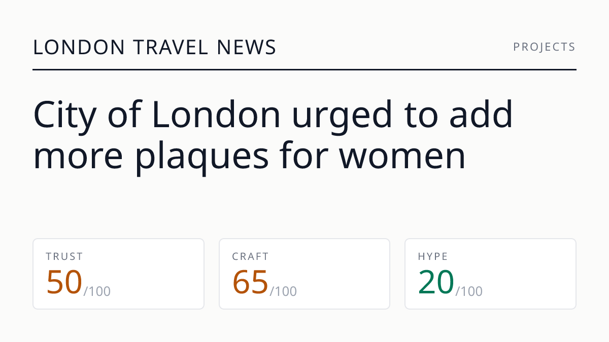 City of London urged to add more plaques for women