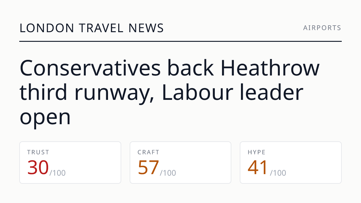 Conservatives back Heathrow third runway, Labour leader open