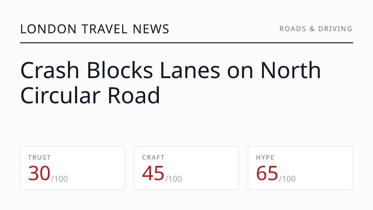 Crash Blocks Lanes on North Circular Road