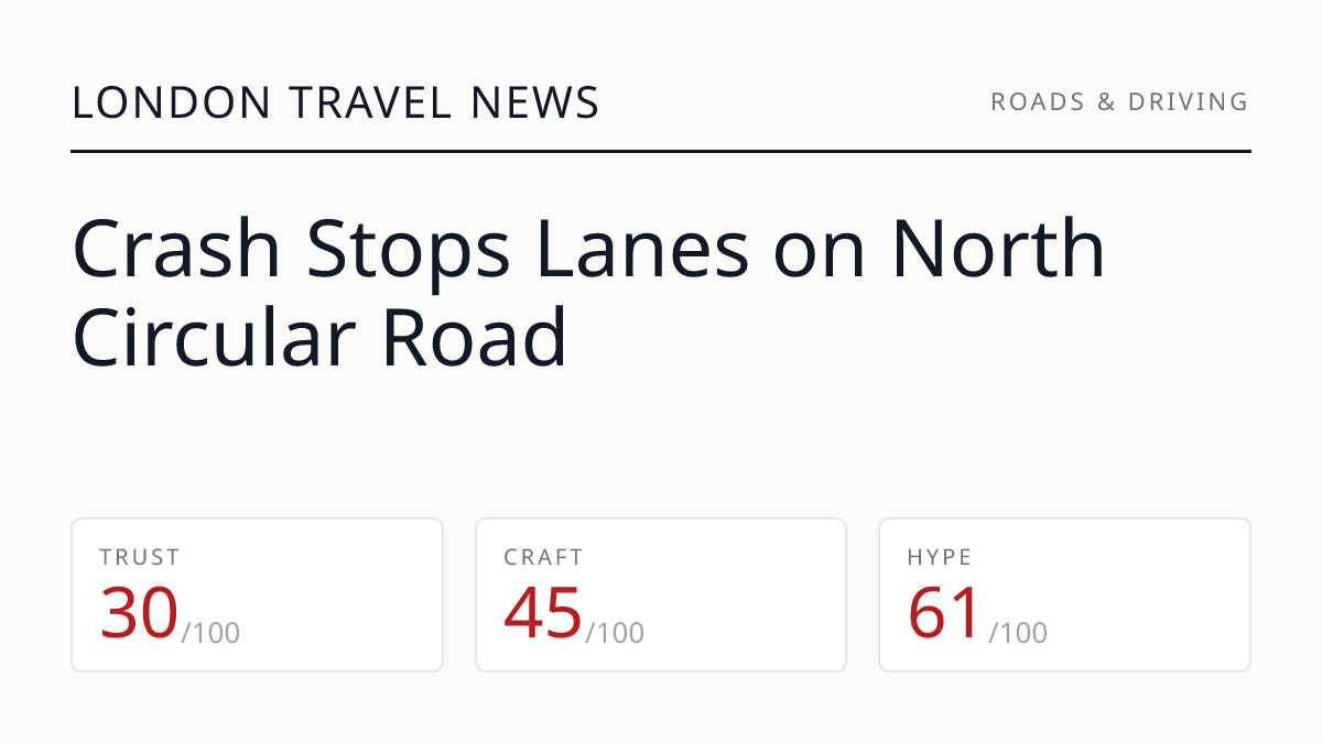 Crash Stops Lanes on North Circular Road