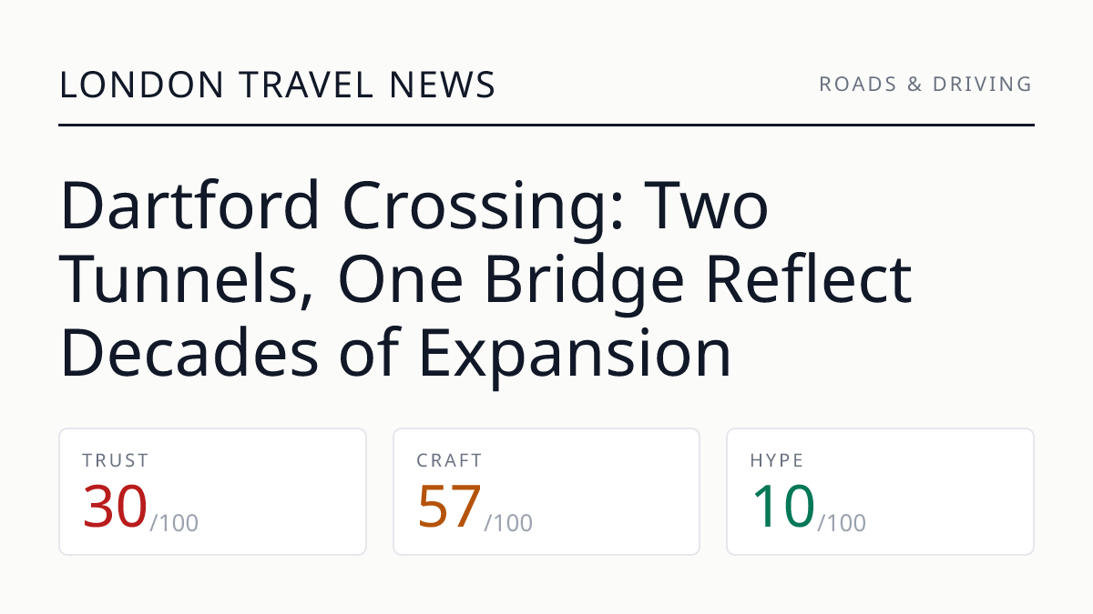 Dartford Crossing: Two Tunnels, One Bridge Reflect Decades of Expansion