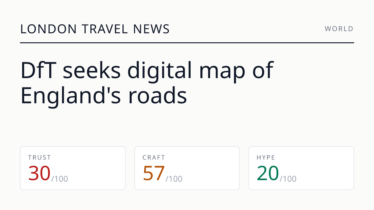 DfT seeks digital map of England's roads