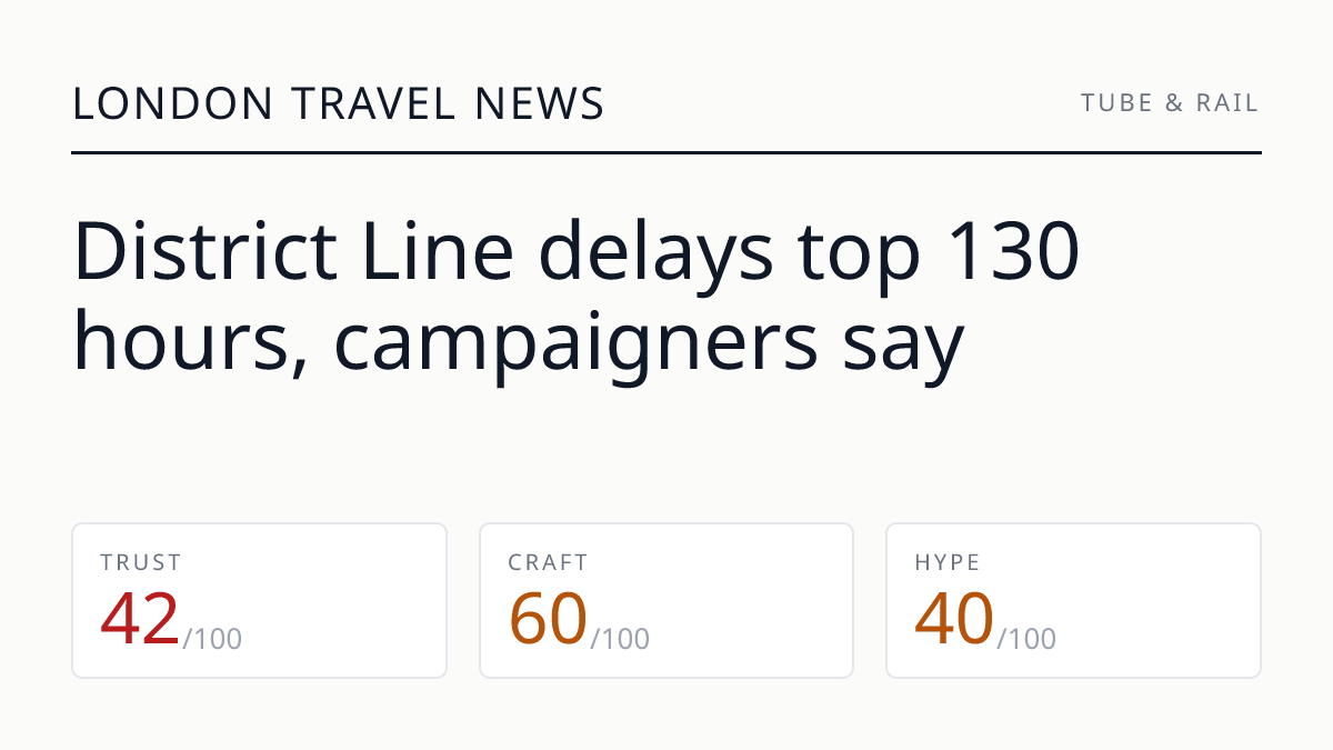 District Line delays top 130 hours, campaigners say