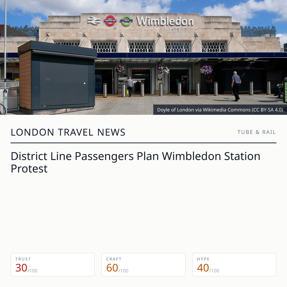 Wimbledon District Line protest planned | London Travel News