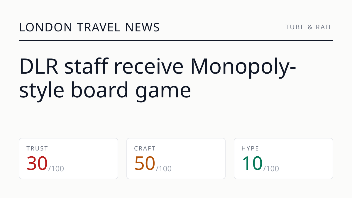 DLR staff receive Monopoly-style board game