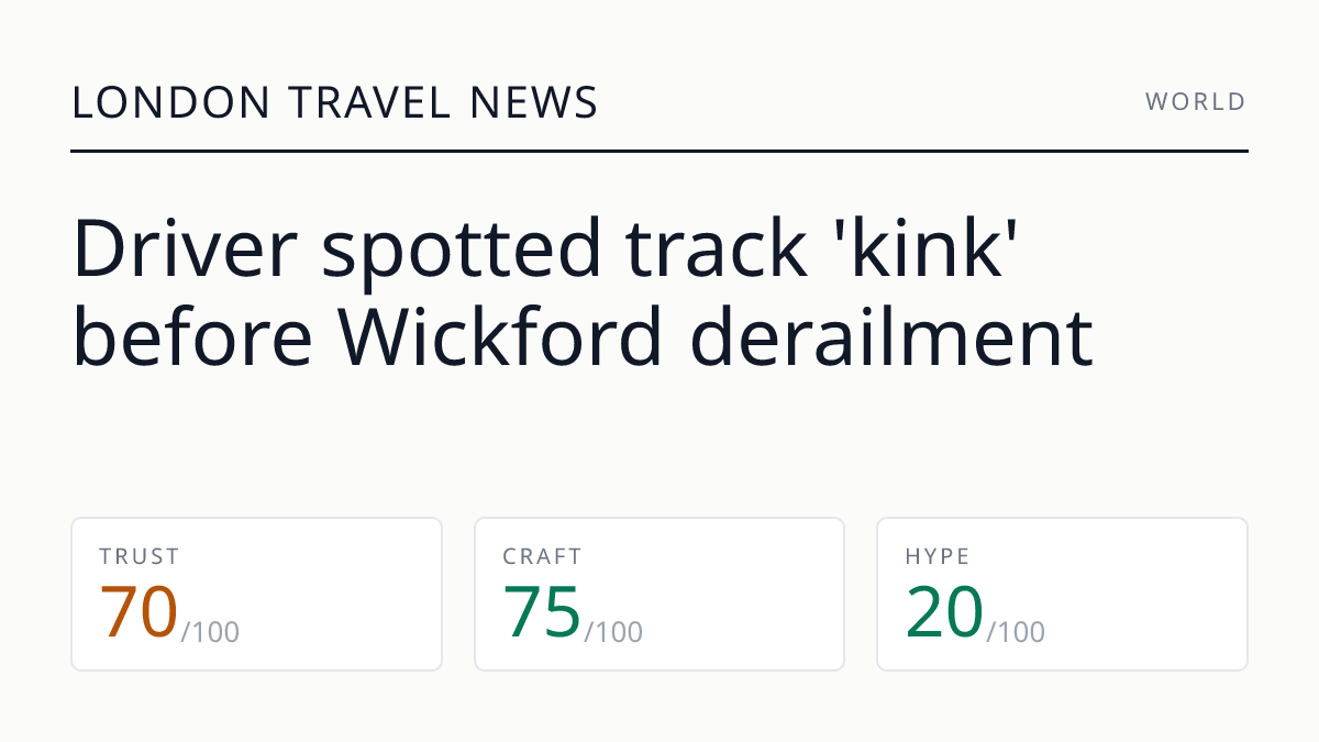 Driver spotted track 'kink' before Wickford derailment