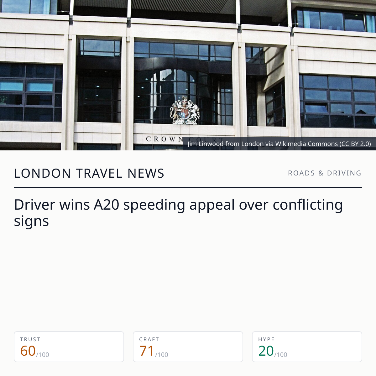 John Abbott A20 speeding appeal | London Travel News