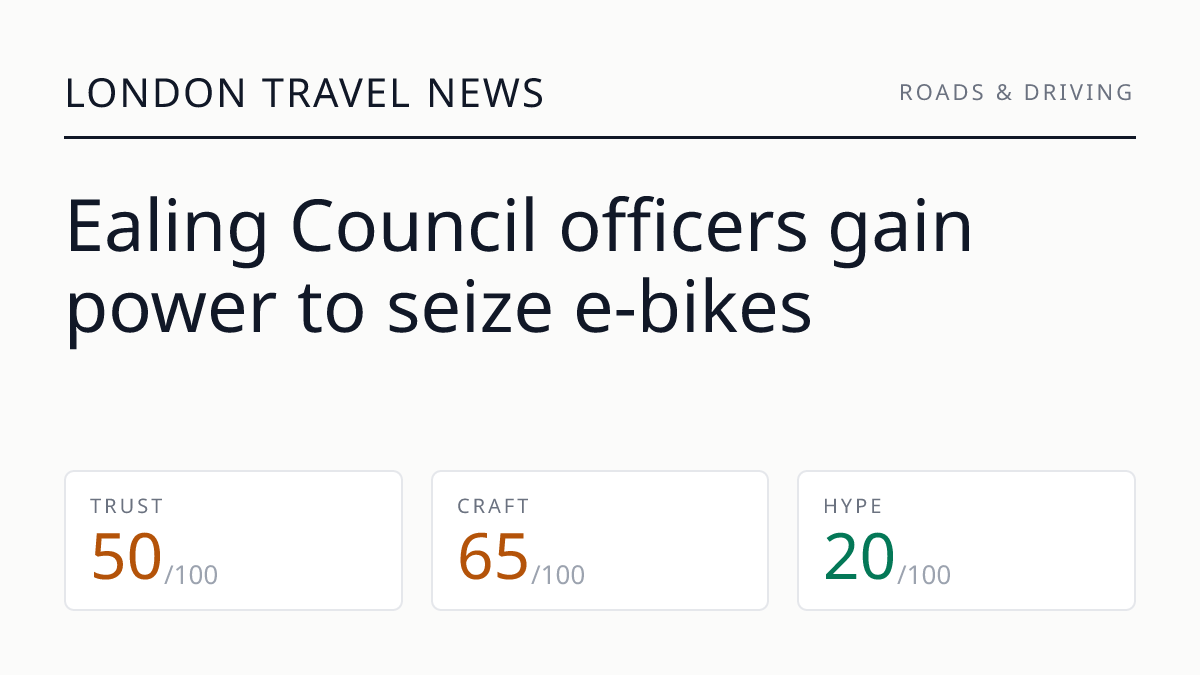 Ealing Council officers gain power to seize e-bikes