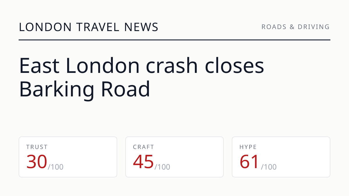 East London crash closes Barking Road