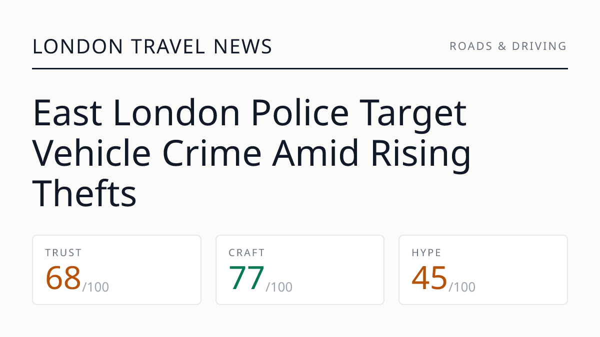 East London Police Target Vehicle Crime Amid Rising Thefts