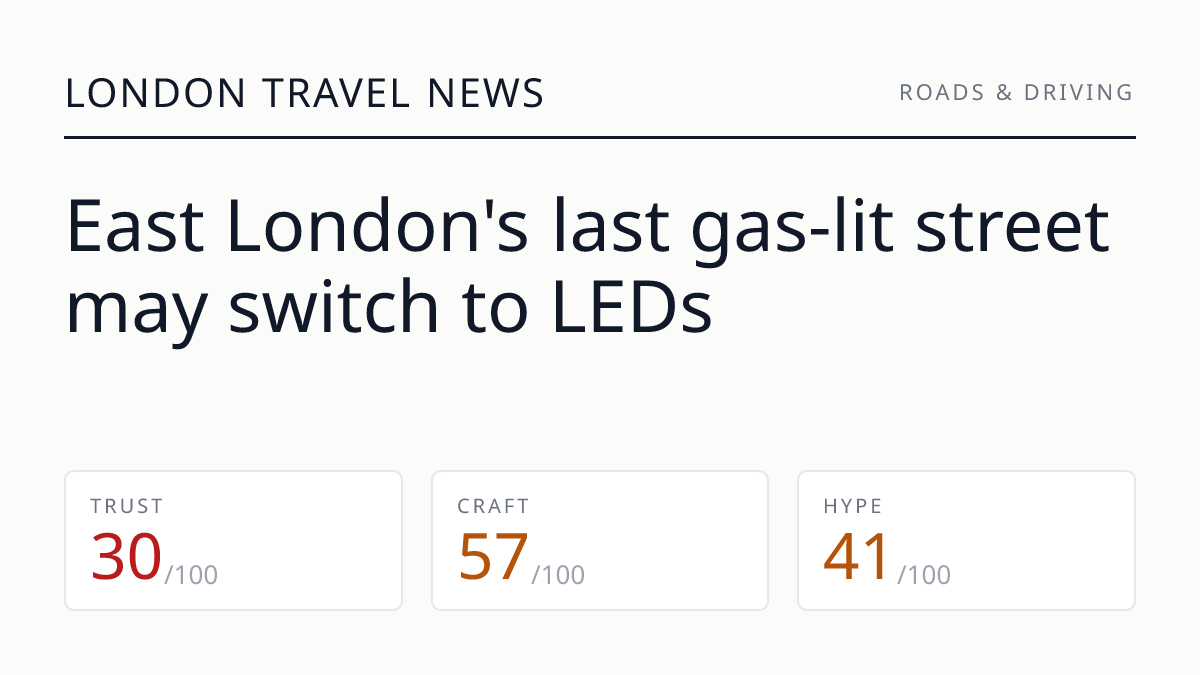 East London's last gas-lit street may switch to LEDs