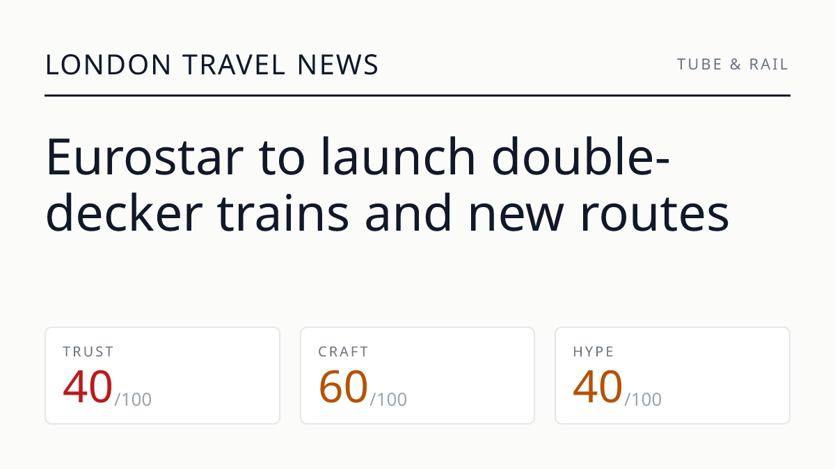 Eurostar to launch double-decker trains and new routes