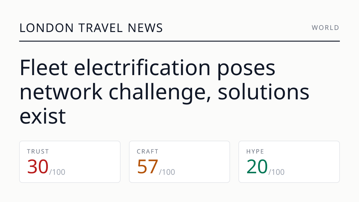 Fleet electrification poses network challenge, solutions exist