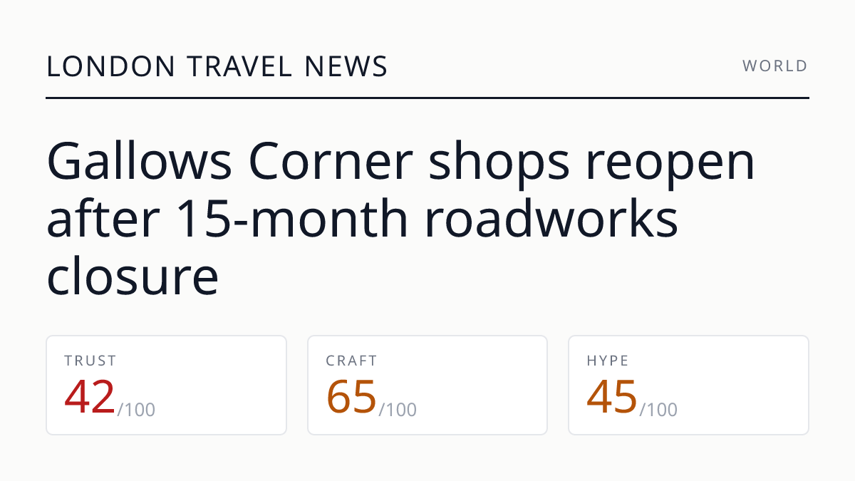 Gallows Corner shops reopen after 15-month roadworks closure