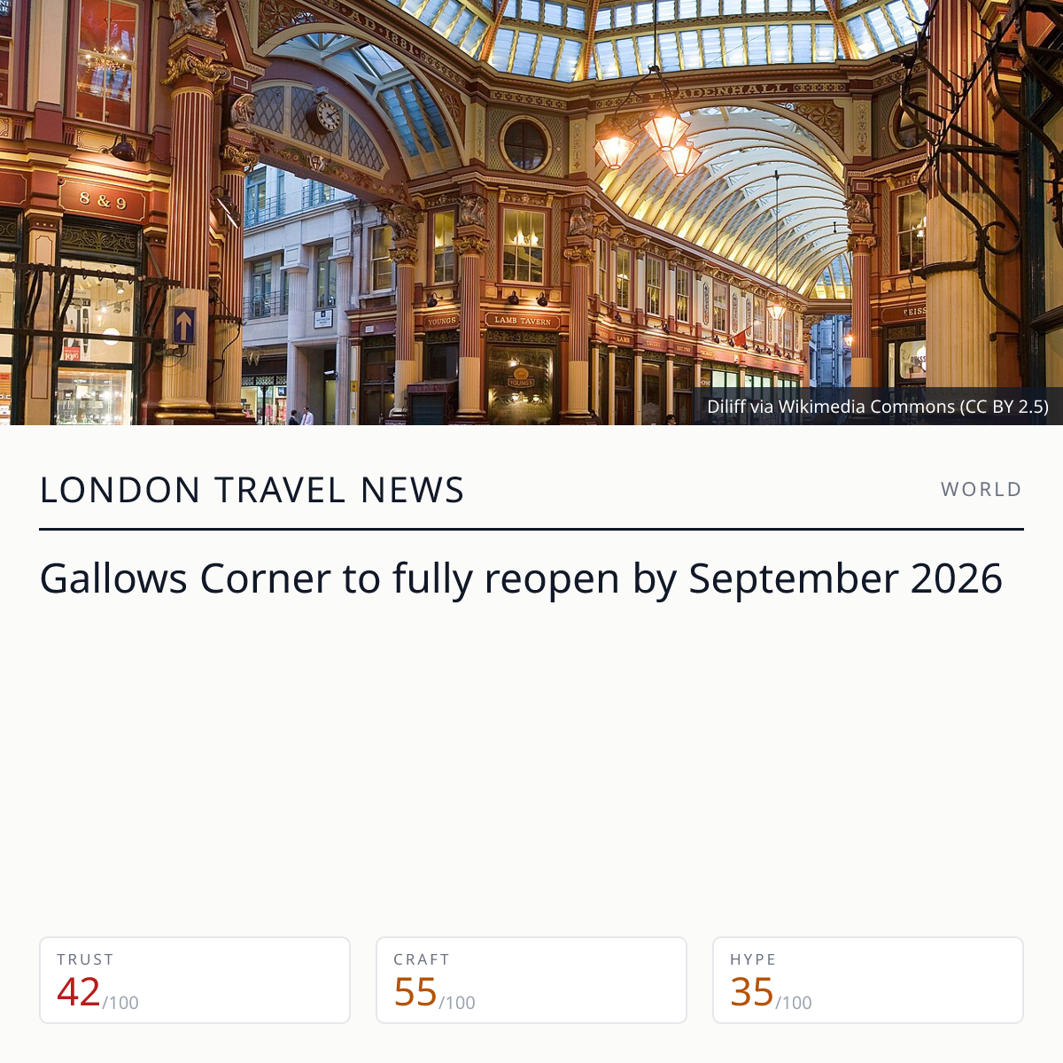 Gallows Corner fully reopens September 2026 after water pipe works ...
