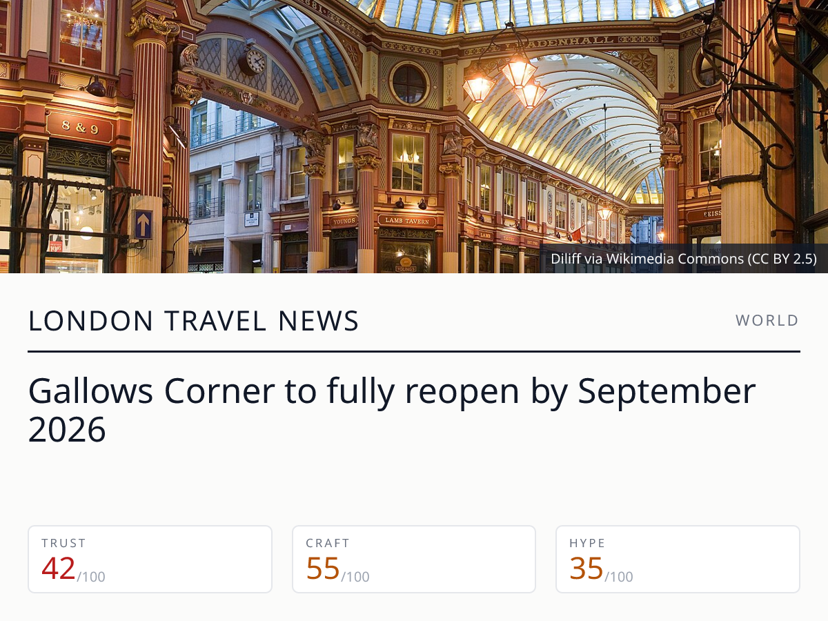 Gallows Corner fully reopens September 2026 after water pipe works ...