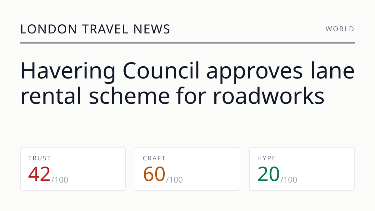 Havering Council approves lane rental scheme for roadworks