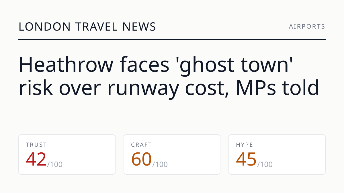 Heathrow faces 'ghost town' risk over runway cost, MPs told