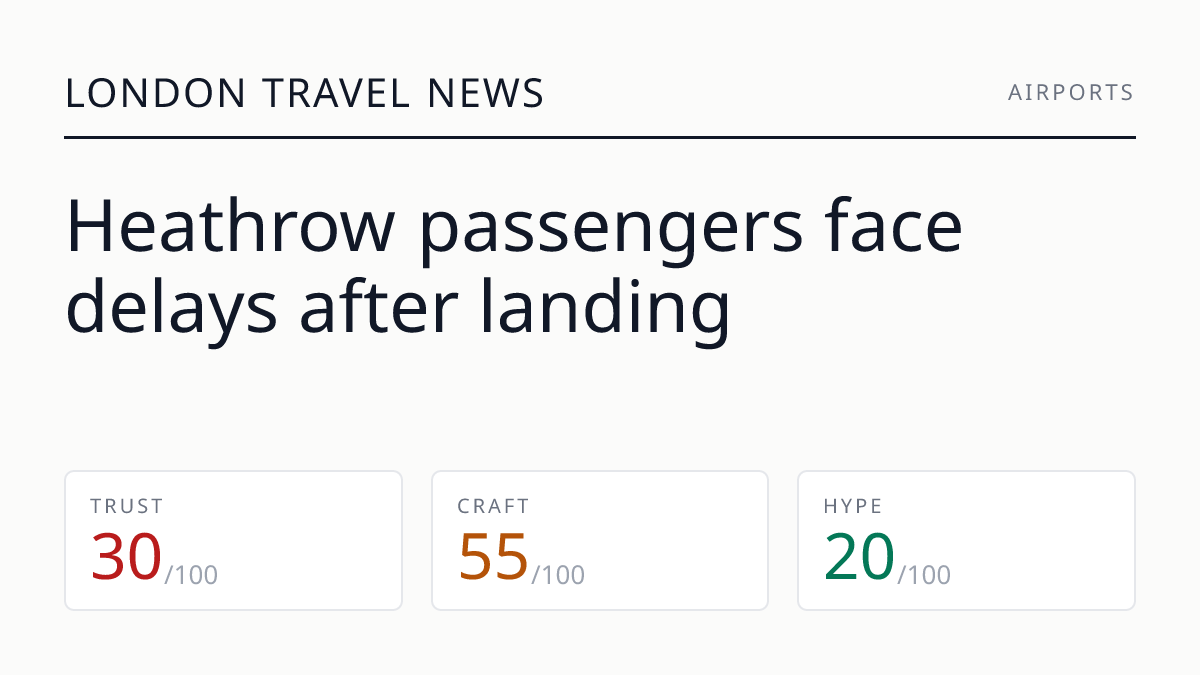 Heathrow passengers face delays after landing