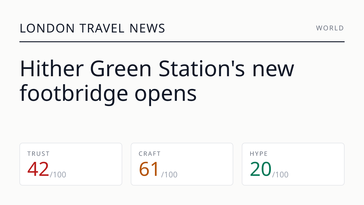 Hither Green Station's new footbridge opens
