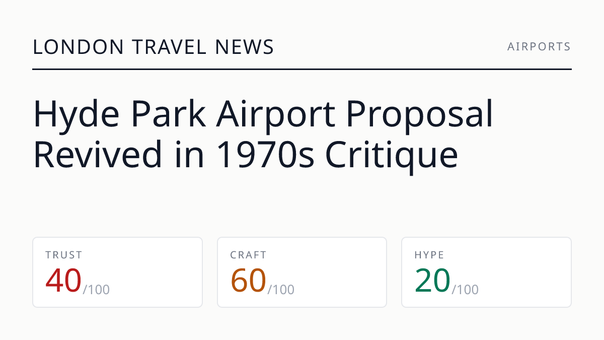 Hyde Park Airport Proposal Revived in 1970s Critique