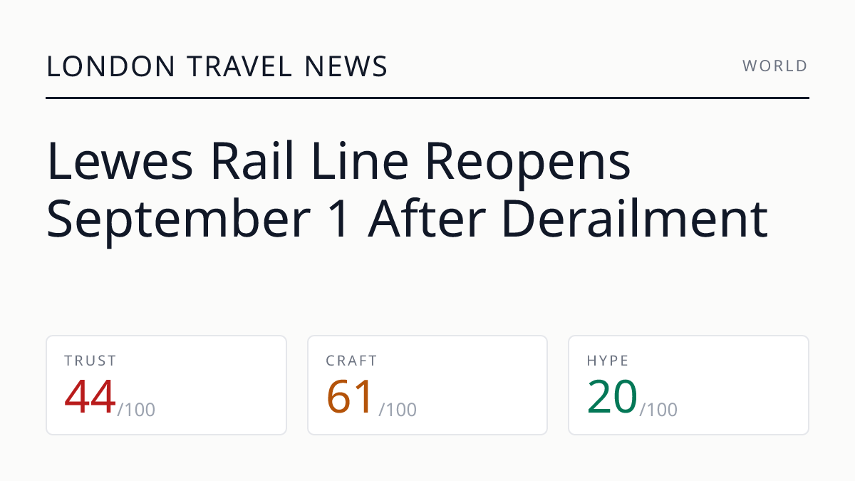 Lewes Rail Line Reopens September 1 After Derailment