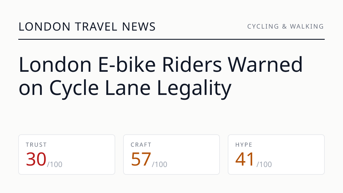 London E-bike Riders Warned on Cycle Lane Legality