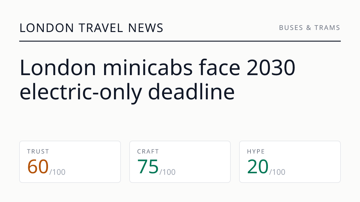 London minicabs face 2030 electric-only deadline