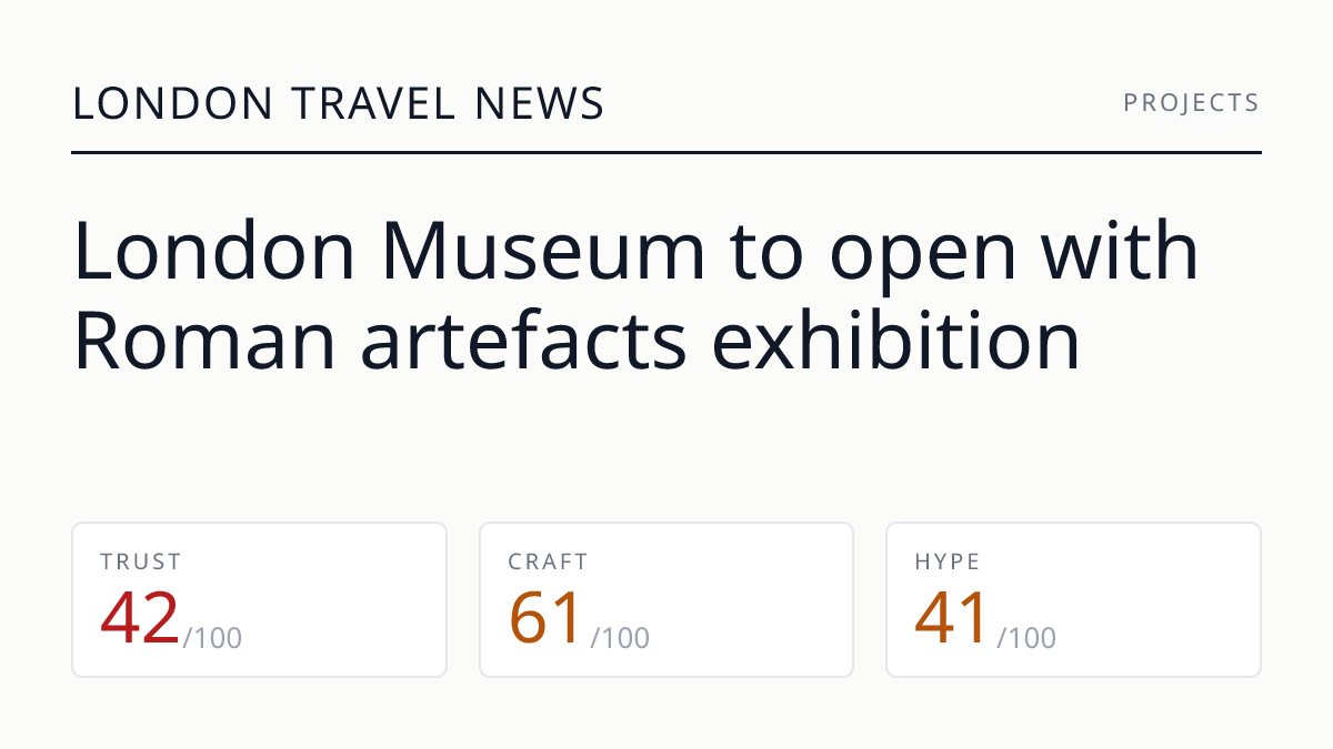 London Museum to open with Roman artefacts exhibition