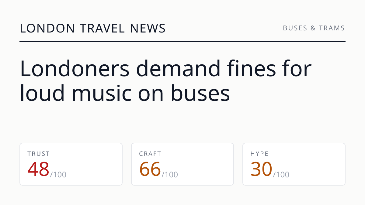 Londoners demand fines for loud music on buses