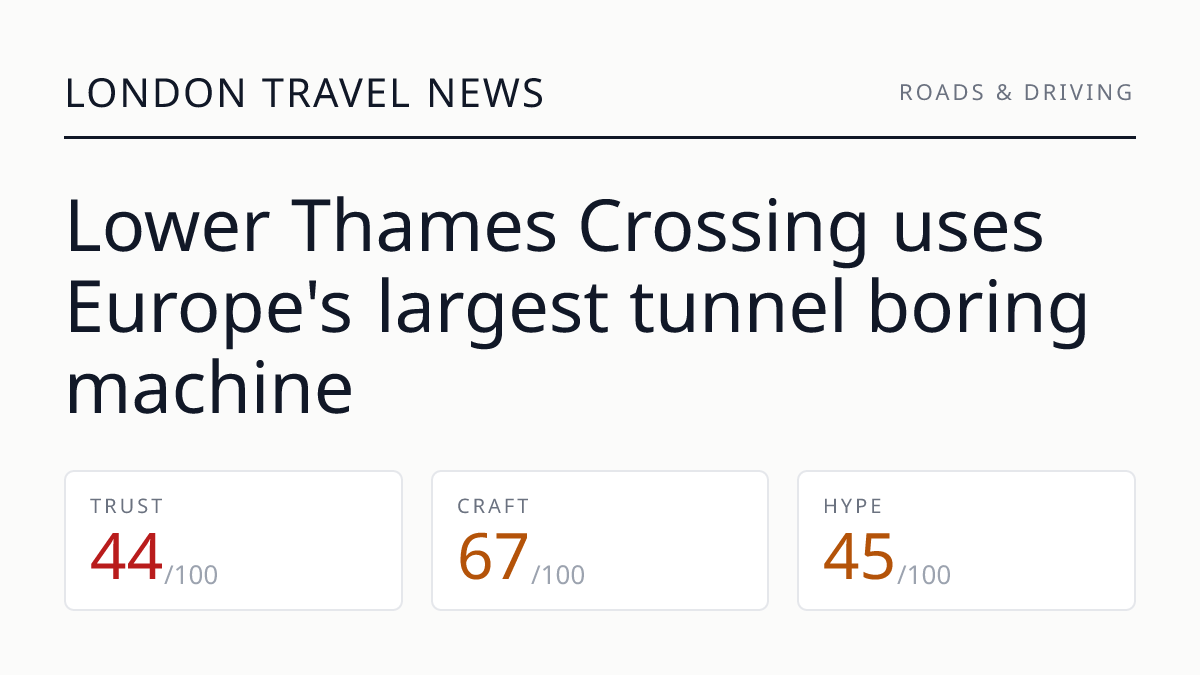 Lower Thames Crossing uses Europe's largest tunnel boring machine