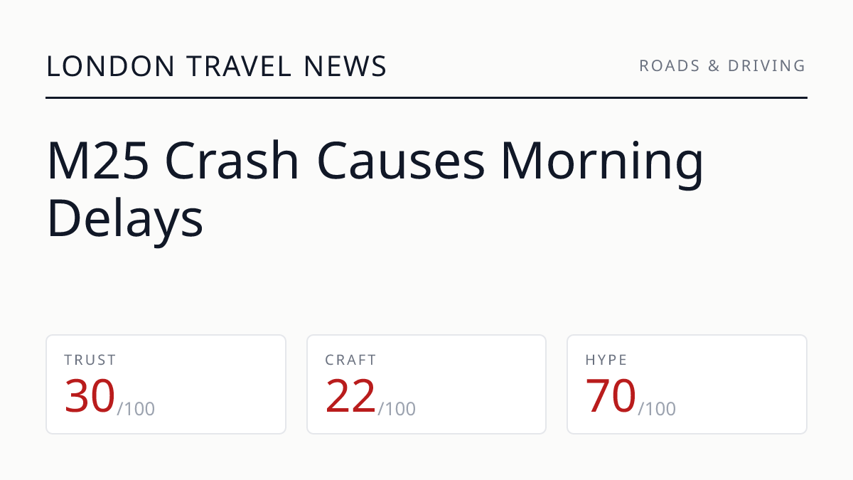 M25 Crash Causes Morning Delays